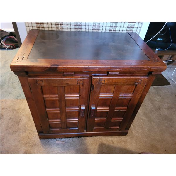 VINTAGE CABINET AND SIDE TABLE