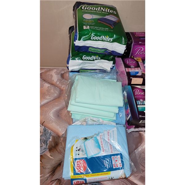 LARGE LOT OF DISPOSABLE UNDERPADS (FOR BEDS)