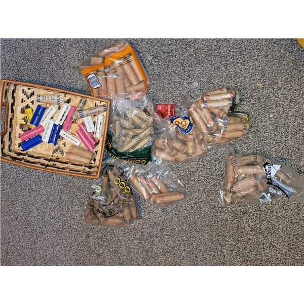 LOT OF COIN ROLLERS (PAPER AND HARD PLASTIC)