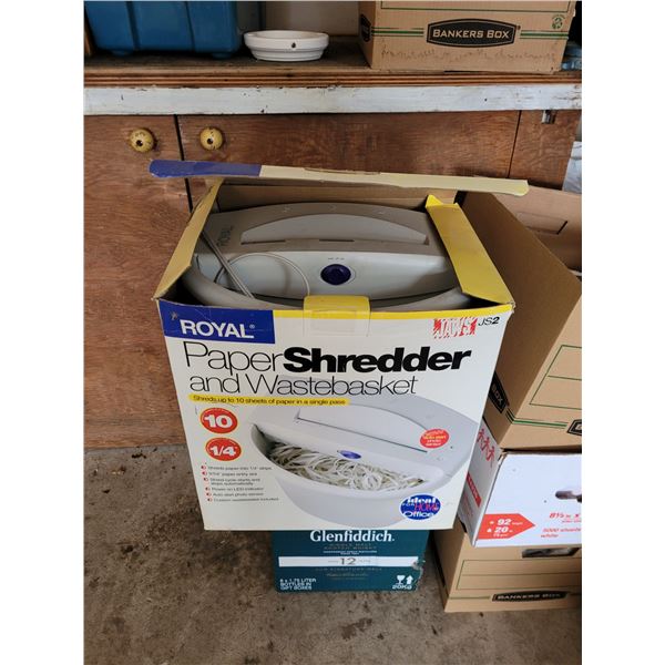 USED PAPER SHREDDER IN BOX