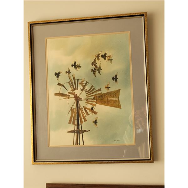 ORIGINAL MEL HEATH WATER COLOUR "THE BARKER"