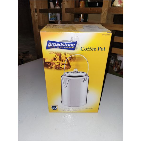 NEW IN BOX. BROADSTONE COFFEE POT