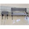 Image 1 : OUTDOOR WOODEN BENCH AND SIDE TABLE