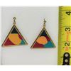 Image 1 : EARLY 1990'S MULTICOLOURED DANGLE EARRINGS