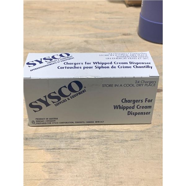 Sysco Chargers for Whipped Cream Dispenser (24 chargers)