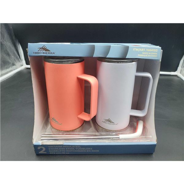 High Sierra Vacuum Insulated Stainless Steel Tumblers (2 x 16oz)