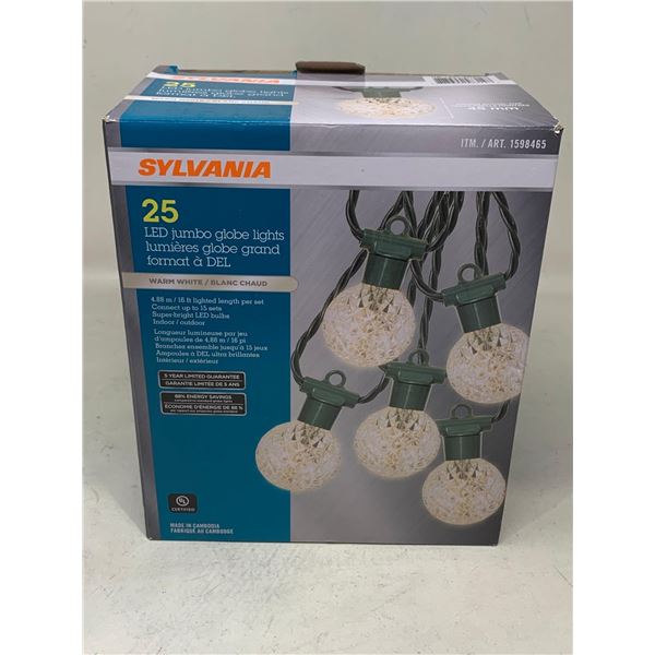 Sylvania 25 LED Jumbo Globe Lights-Warm White
