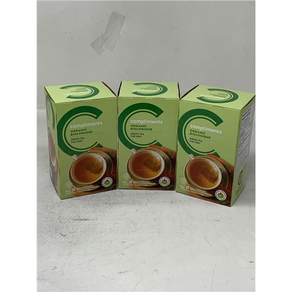 Compliments Organic Green Tea (3 x 20 sachets)