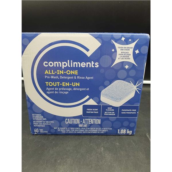 Compliments All-in-One Pre-Wash, Detergent & Rinse Agent (1.08kg)