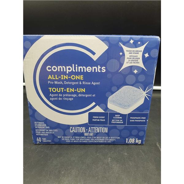 Compliments All-in-One Pre-Wash, Detergent & Rinse Agent (1.08kg)