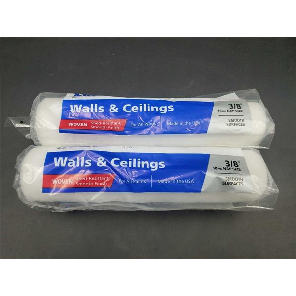 Walls & Ceilings Woven Paint Rollers for Smooth Surfaces (2ct)