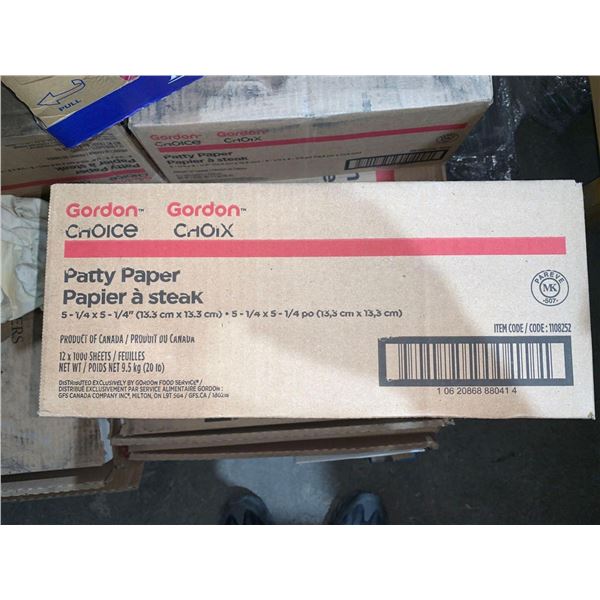 Gordon Choice Patty Paper (13.3cm x 13.3cm) - Case 12 x 1000 Sheets