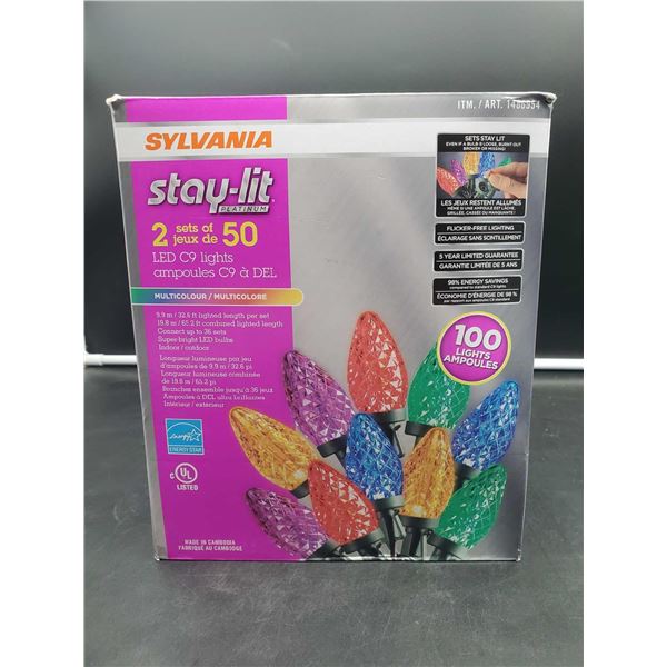 Sylvania Stay-Lit 2 Sets of 50-Multicolour (32.6ft)