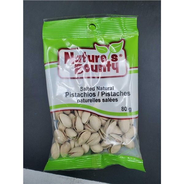 Nature's Bounty Salted Natural Pistachios (8 x 80g)