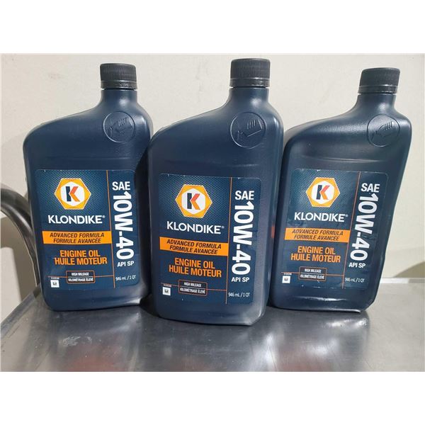 Klondike SAE 10W-40 Advanced Formula Engine Oil (3 x 946ml)