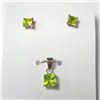 Image 1 : Silver Cz Earring And Pendant Set, Suggested Retail Value $120