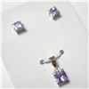 Image 2 : Silver Cz Earring And Pendant Set, Suggested Retail Value $120