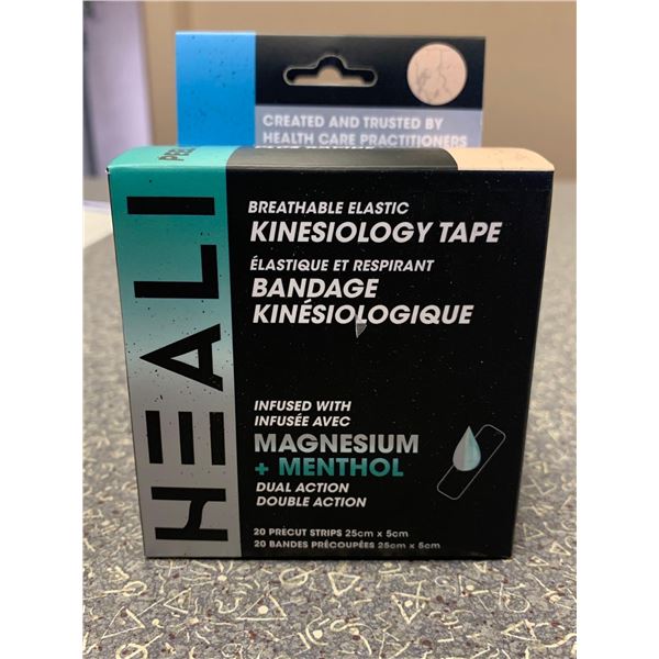 Heali Breathable Elastic Kinesiology Tape W/Magnesium + Menthol Lot Of 2