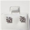 Image 1 : 14K White Gold Lab Grown Diamond (0.64Ct,Vs1-2,Very Light Pink) Earrings  (~weight 0.62g), Made in C