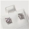Image 2 : 14K White Gold Lab Grown Diamond (0.64Ct,Vs1-2,Very Light Pink) Earrings  (~weight 0.62g), Made in C
