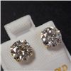Image 2 : 14K Yellow Gold White Moissanite(2.58ct) Earrings  (~weight 1.06g), Made in Canada, Appraised Retail