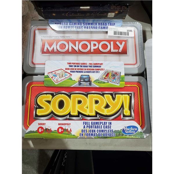 Hasbro Travel Games Monopoly & Sorry