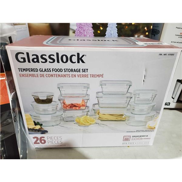 Glasslock Tempered Glass Food Storage Set - 26 Pc