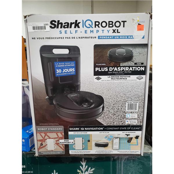 Shark IQ Robot Vacuum XL Self Empty -untested sold as is