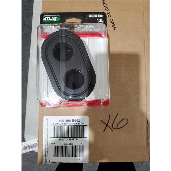 Atlas MTD Air Filter for Briggs & Stratton 550-750EXi Series LOT of 6