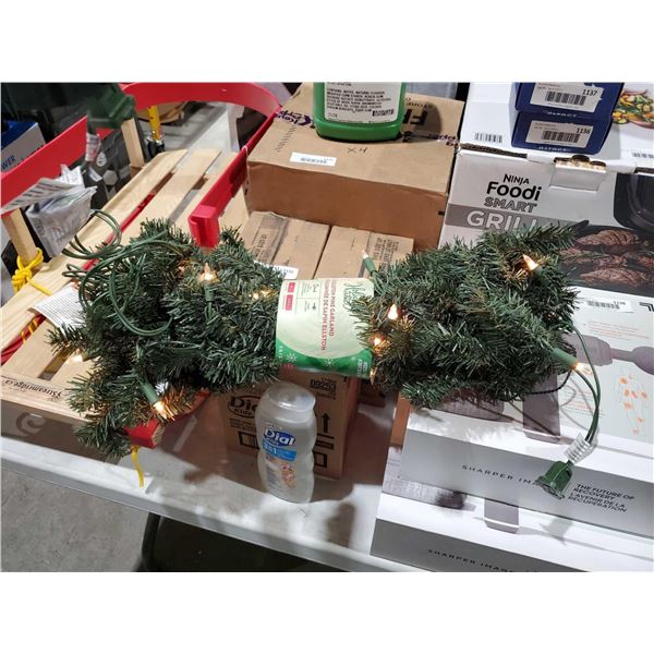 NEW Holiday Living Pre-Lit Ellston Pine Garland indoor/outdoor 9ft length LOT of 2