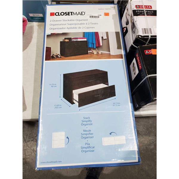 NEW Closet Maid 2 -Drawer Stackable Organizer
