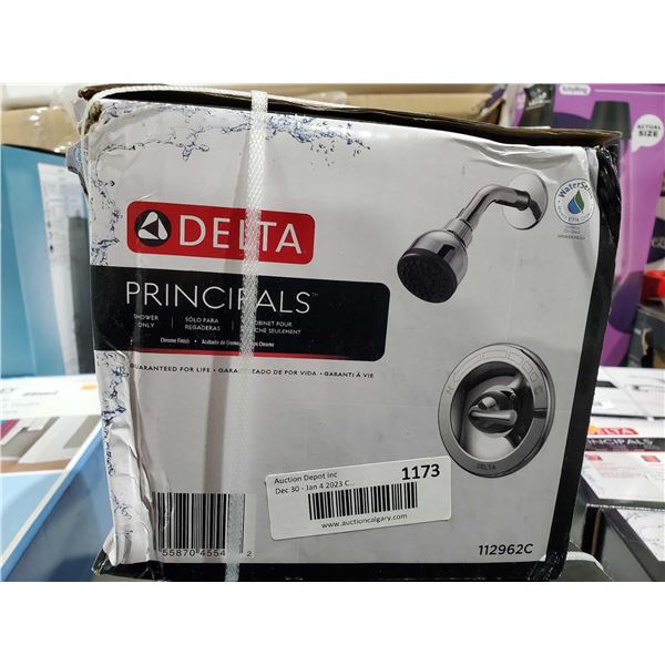 NEW Delta Principals Shower Only Chrome Finish, some damage to box as seen in pictures