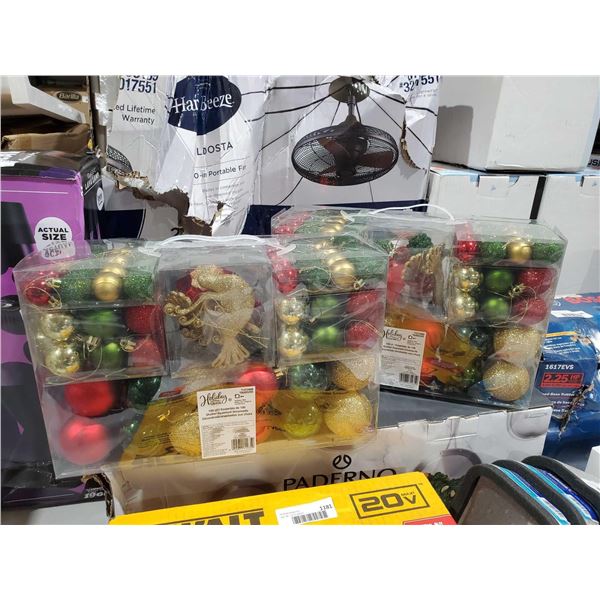 NEW Holiday Living 100ct Shatter-Resistant Ornaments LOT of 2