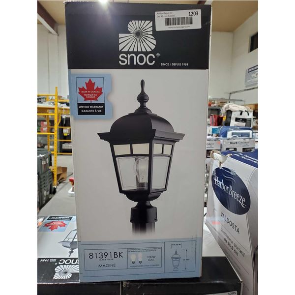Snoc Black Post Top Outdoor Light 17-7/8" x 7-1/2" - NO POST INCLUDED