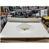 Image 2 : Luxo Marble Vanity Sink Top  - White - 22x37"