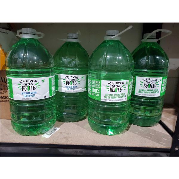 Ice River Green Bottle Water 2X Distilled & 2X Natural Spring Water = 4X4L