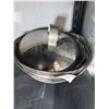 Image 2 : Hand Made Metal Woks with Tin Lids - Asst Size- Lot of 4 Wok/1Lid