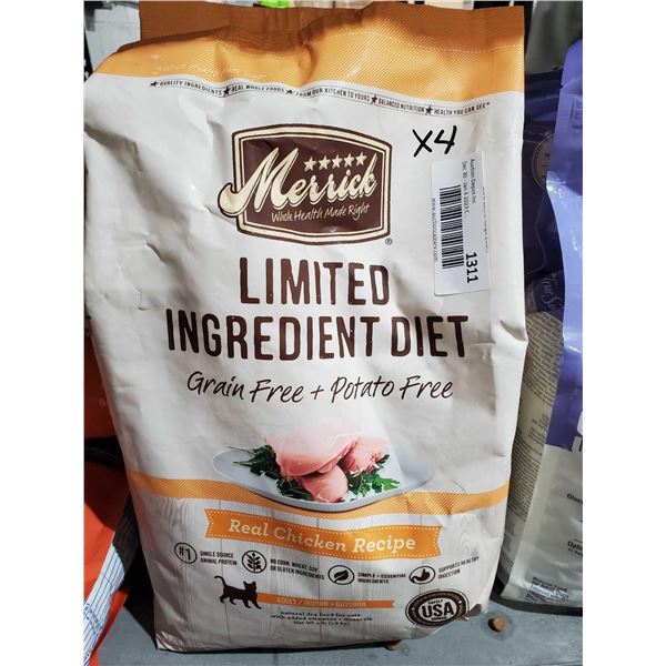 Merrick Limited Ingredient Grain & Potato Free Chicken Recipe Cat Kibble 5x4Lbs