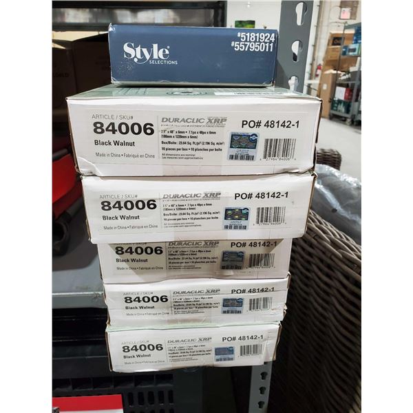 Lot of Flooring 5X Duraclic XRP 23.64 sq/ft/box  1 box Style Selections Grey 36 Sq/ft