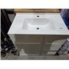 Image 1 : NEW out of box Luxo Marbre Vanity Cabinet Color White 31" x 19" x 33.9" Shaker Style