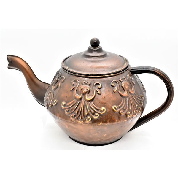 Large Metal Art Lidded Teapot