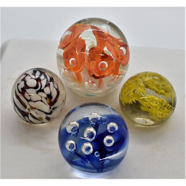4 Murano Glass Paperweights