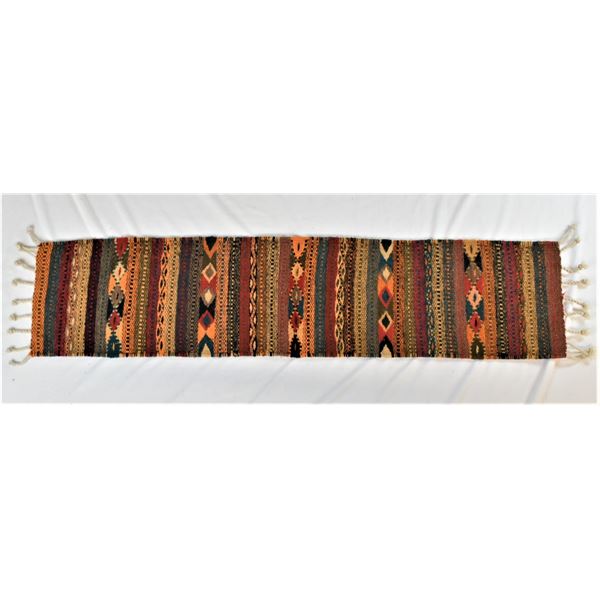 Mexican Zapotec Wool Fringed Table Runner