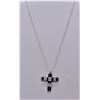 Image 3 : Zuni Sterling Inlay Cross Pendant Necklace