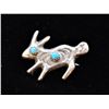 Image 2 : Navajo Sterling Turquoise Rabbit Pin