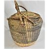 Image 1 : Large Multi Toned Wicker Market Basket
