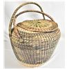 Image 2 : Large Multi Toned Wicker Market Basket