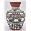 Image 1 : Native American Navajo Etched Pottery Vase