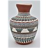 Image 3 : Native American Navajo Etched Pottery Vase