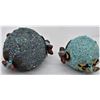 Image 4 : 2 Zuni Encrusted Turquoise Pottery Fetish Jars